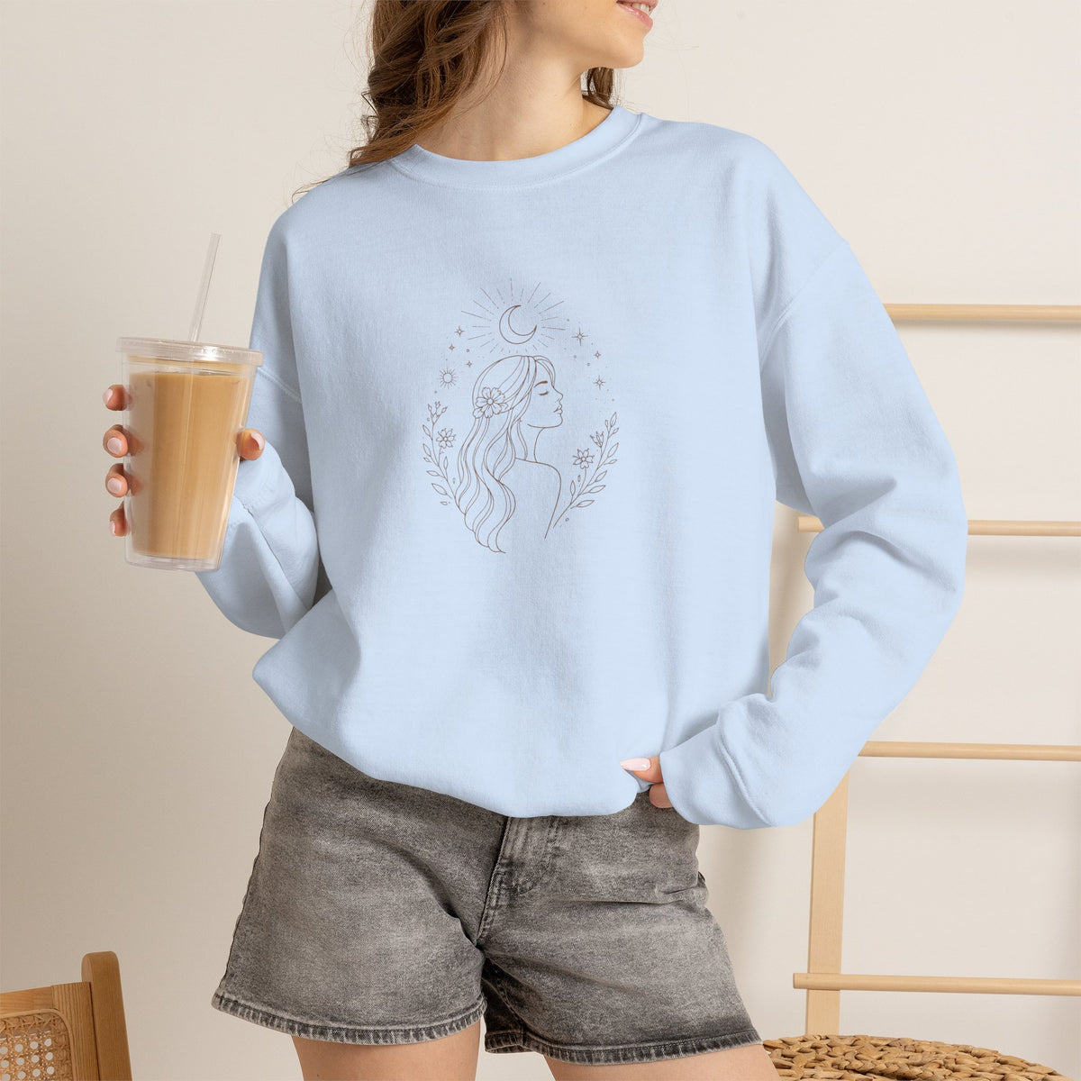 Celestial Sweatshirt with front print | Multiple Colors