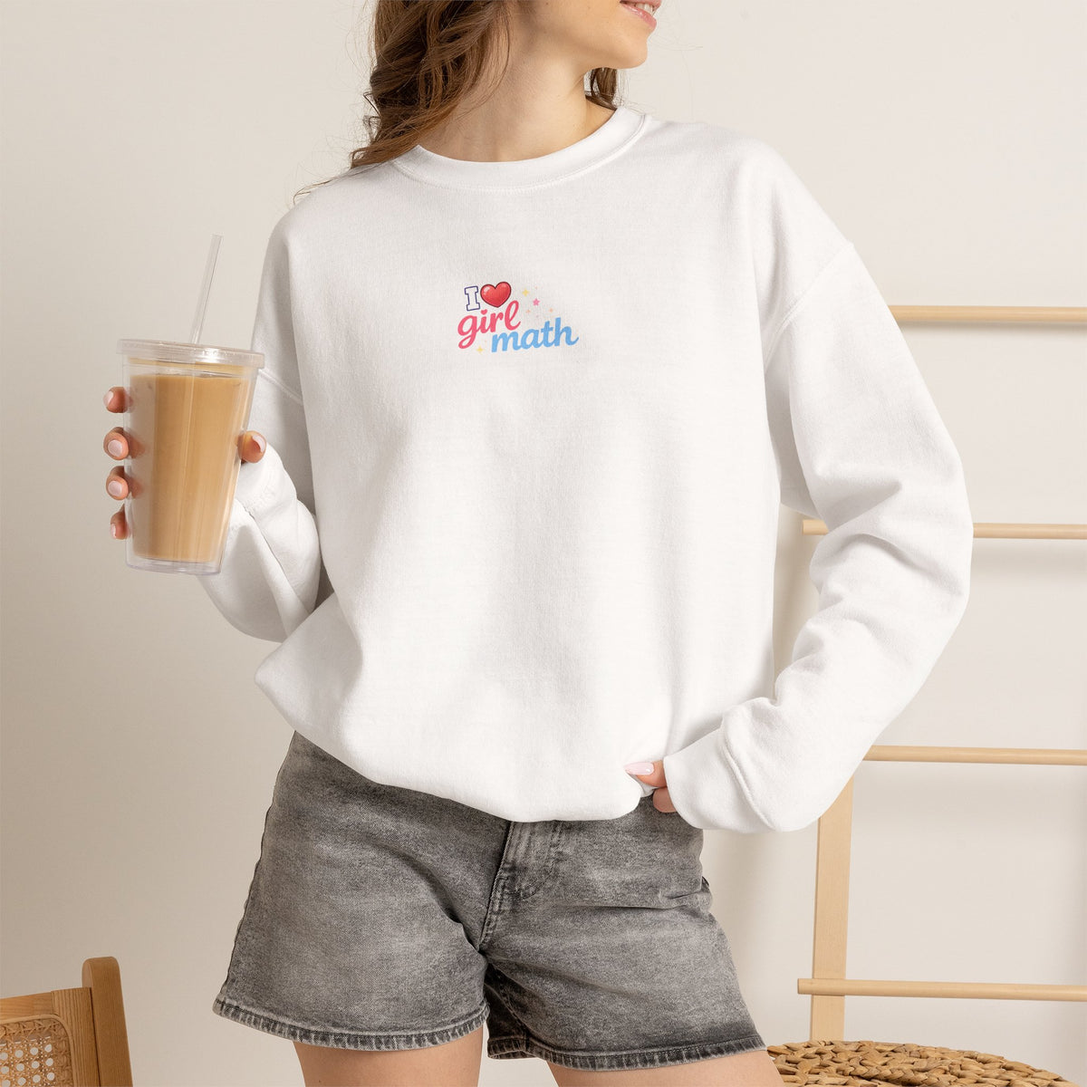 Girl Math Sweatshirt with front print | Multiple Colors