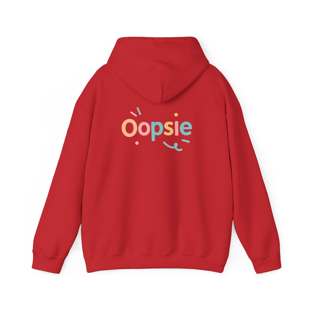 Oopsie Hoodie with back print | Multiple Colors