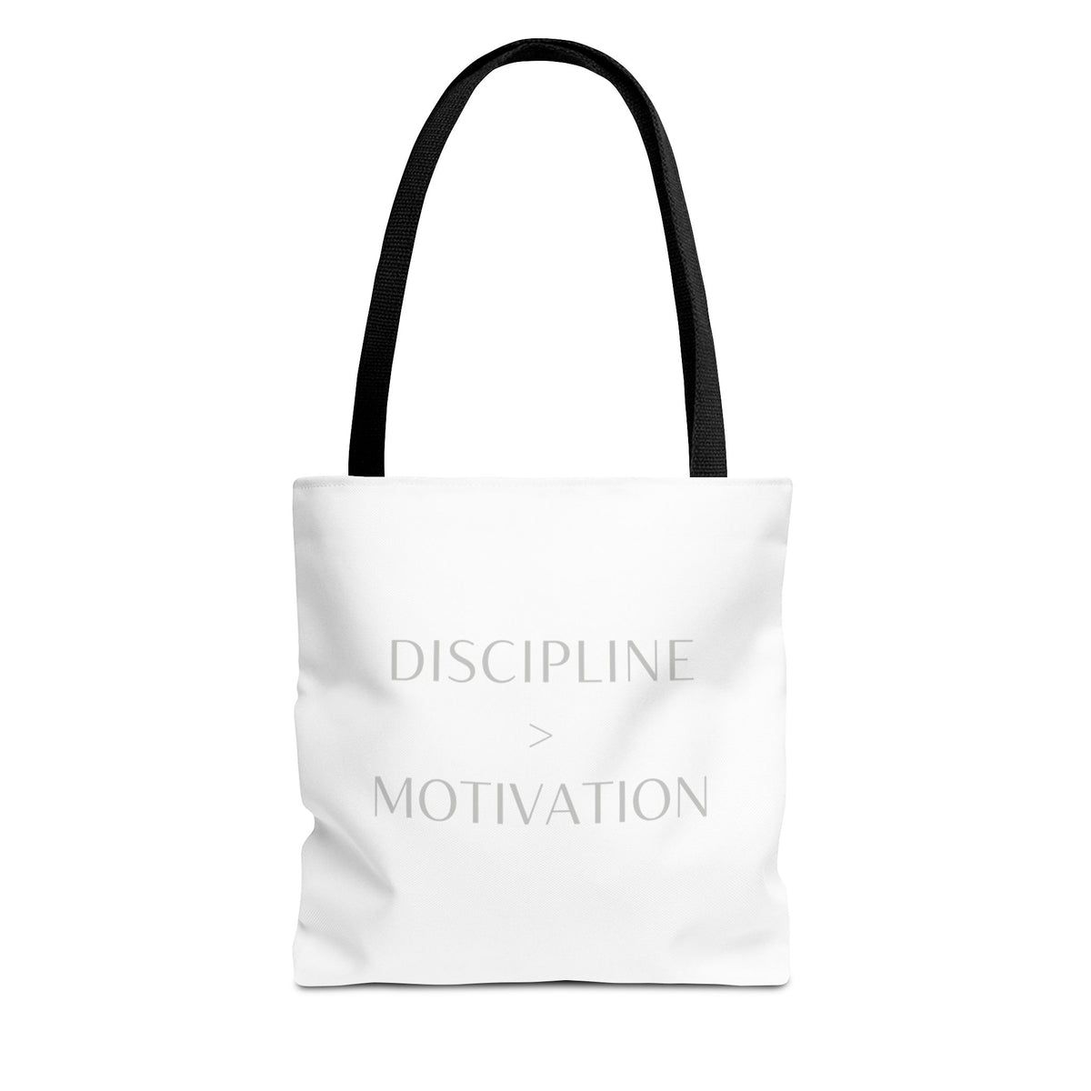 Discipline > Motivation Tote Bag | Multiple Sizes | Personalization possible | Multiple Handle Colors