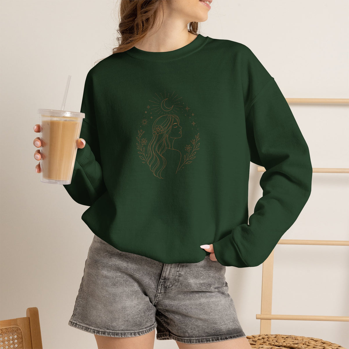 Celestial Sweatshirt with front print | Multiple Colors